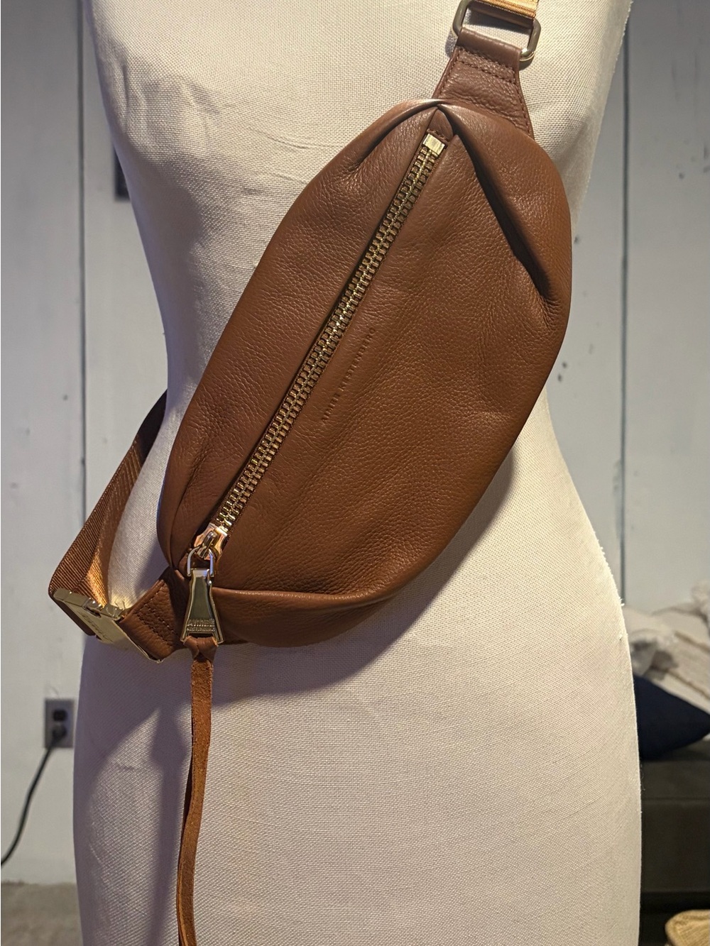 Aimee Kestenberg tan Leather Belt Bag in Brown/Tan